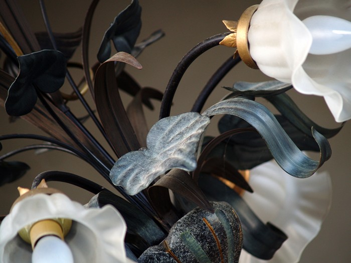 Hängelampe Metall Glas