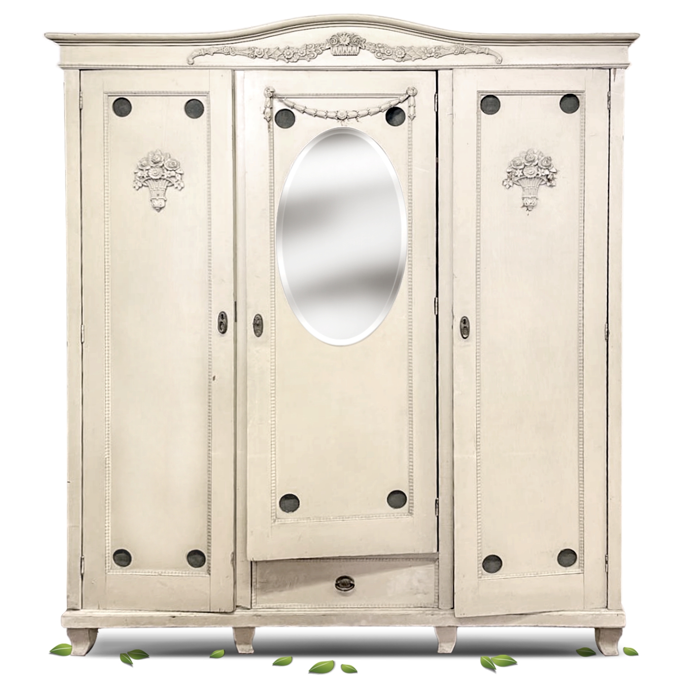 Schrank antik weiß-creme Kleiderschrank groß Artdeco Dielenschrank Schrank antik weiß-creme Kleiderschrank groß Artdeco Dielenschrank Vintage