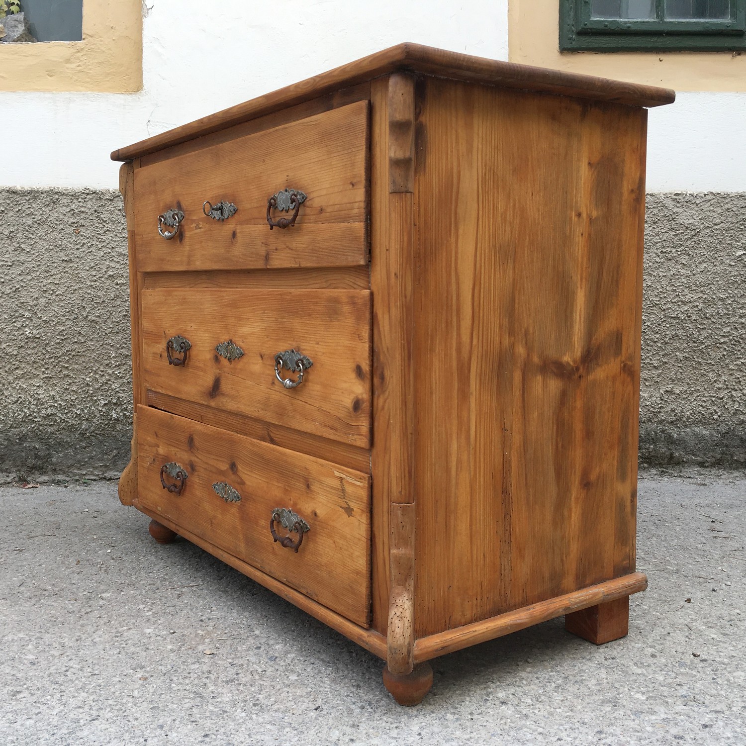 Kommode Ladenkommode Weichholz antik Anrichte Historismus drei Laden