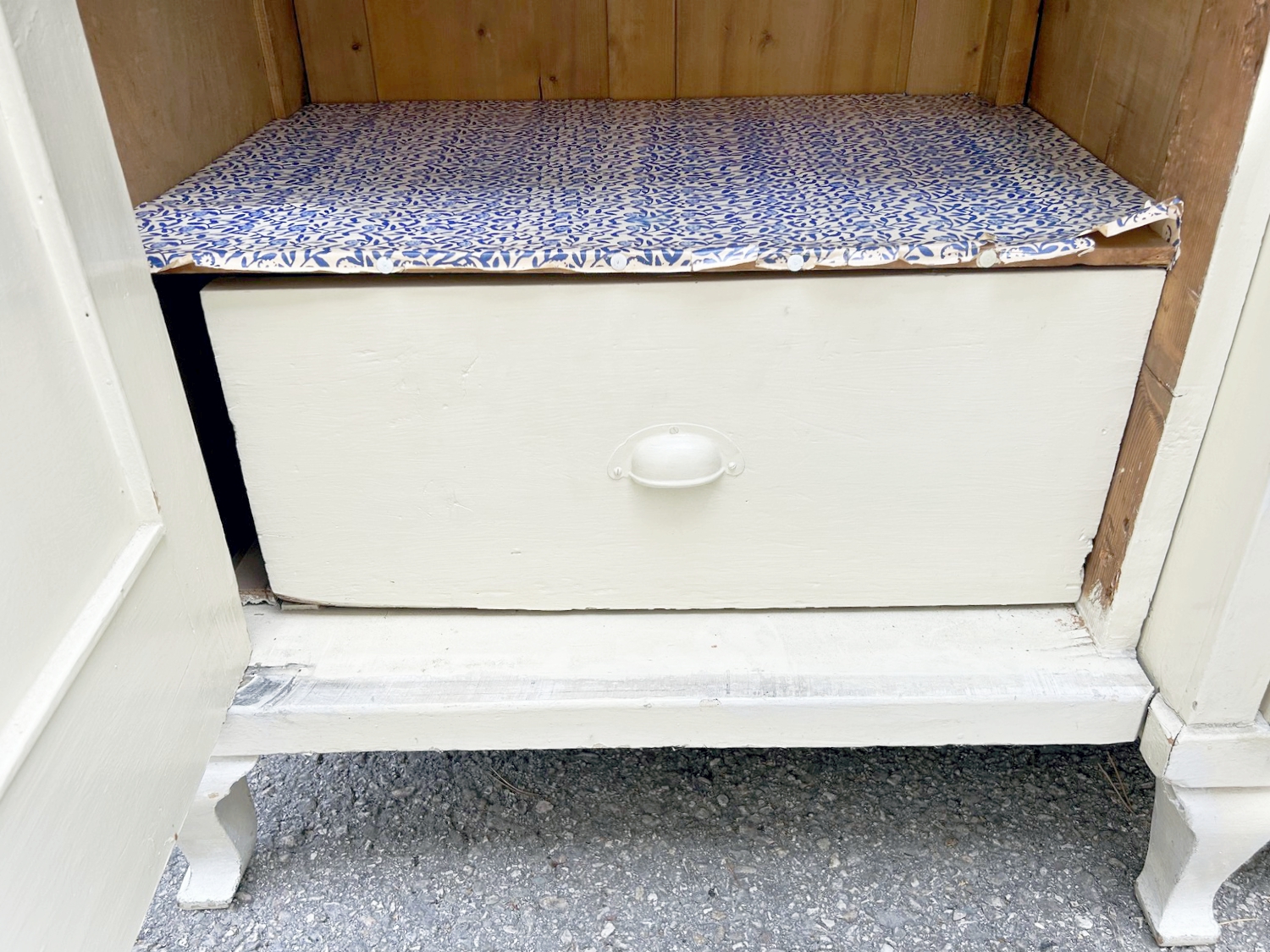Großer Kleiderschrank Vintage weiß creme