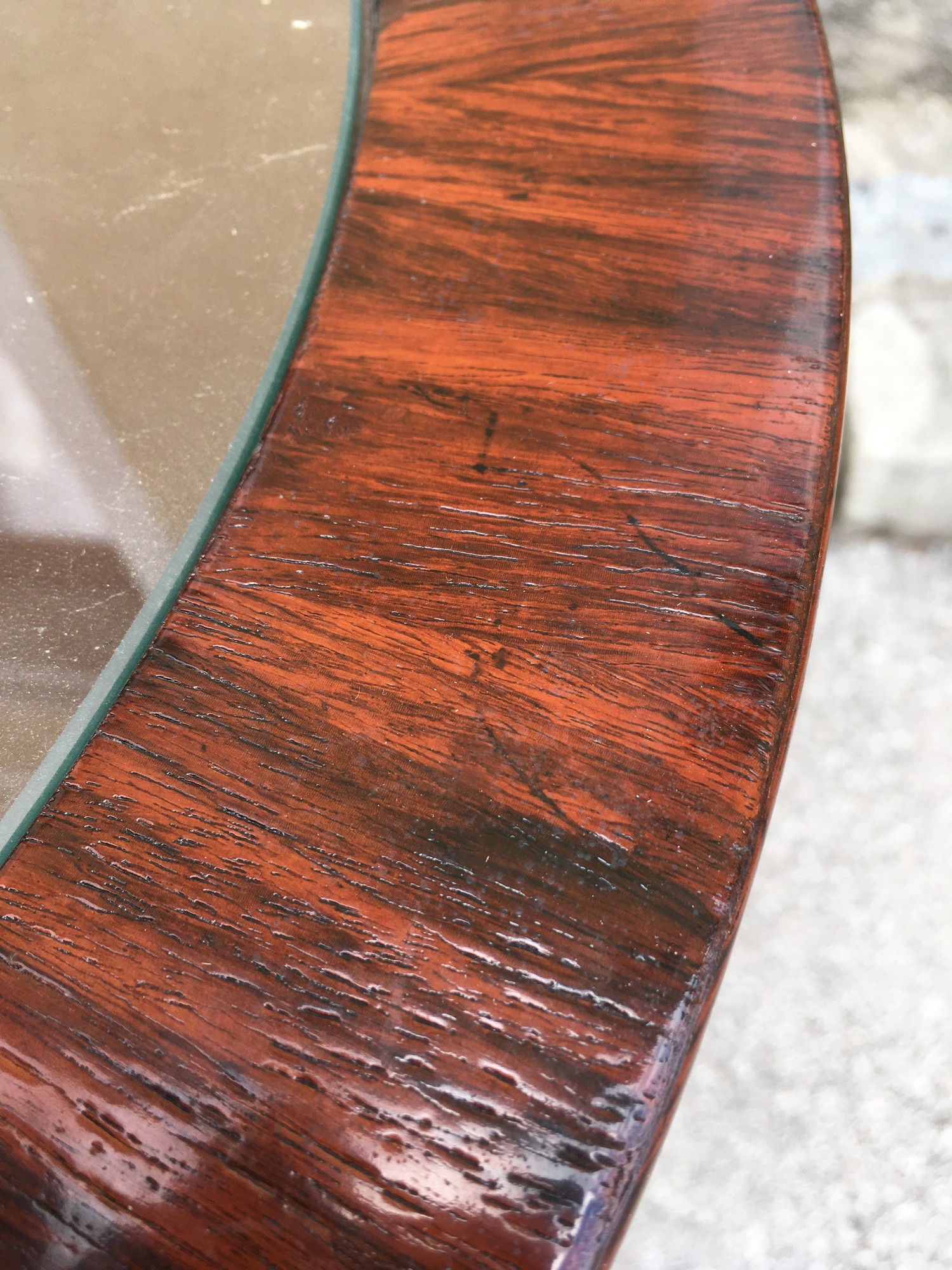 Beistelltisch Jugendstil Tisch antik Blumentisch Palisander Glasplatte restauriert