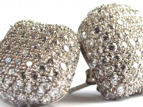 traumhafte Ohrstecker 925 Silber Zirkon Schmuck Blautopas handgefertigt