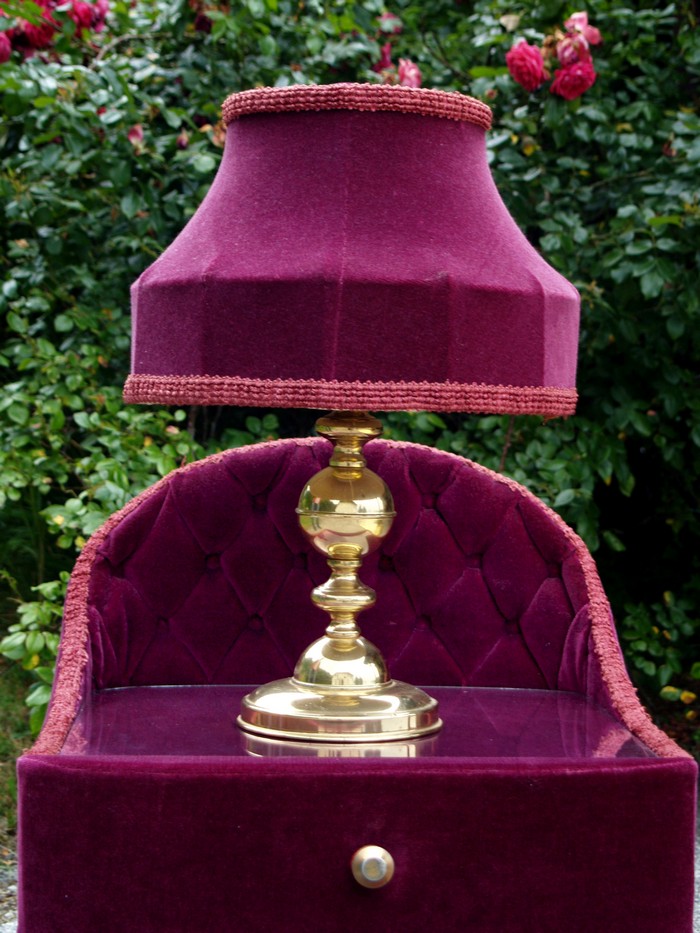 Nachttisch Tischlampe Samt