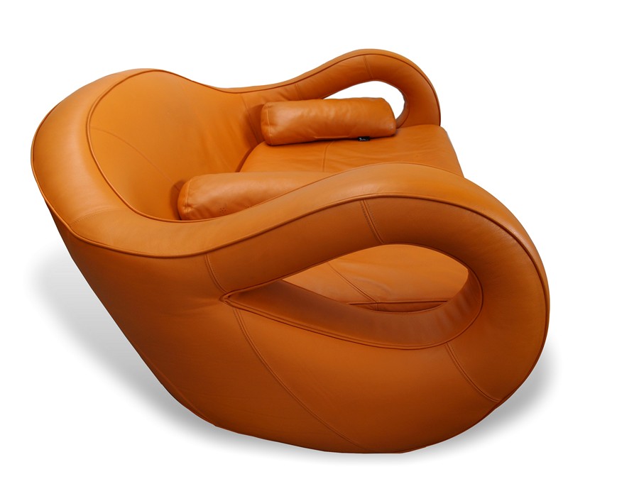 Bretz Slowrider Sofa Ledersofa orange