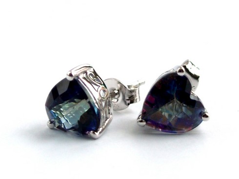 Ohrstecker 925 Silber Edelstein Schmuck großer Mystictopas Mystictopas Ohrstecker 925 Silber