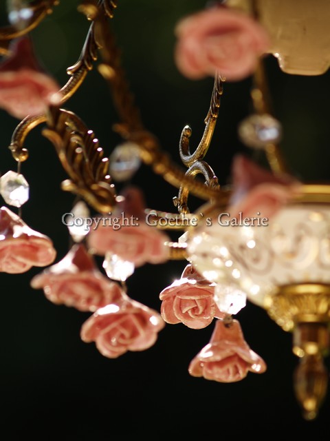 goldener Rosen Luster Shabby Chic