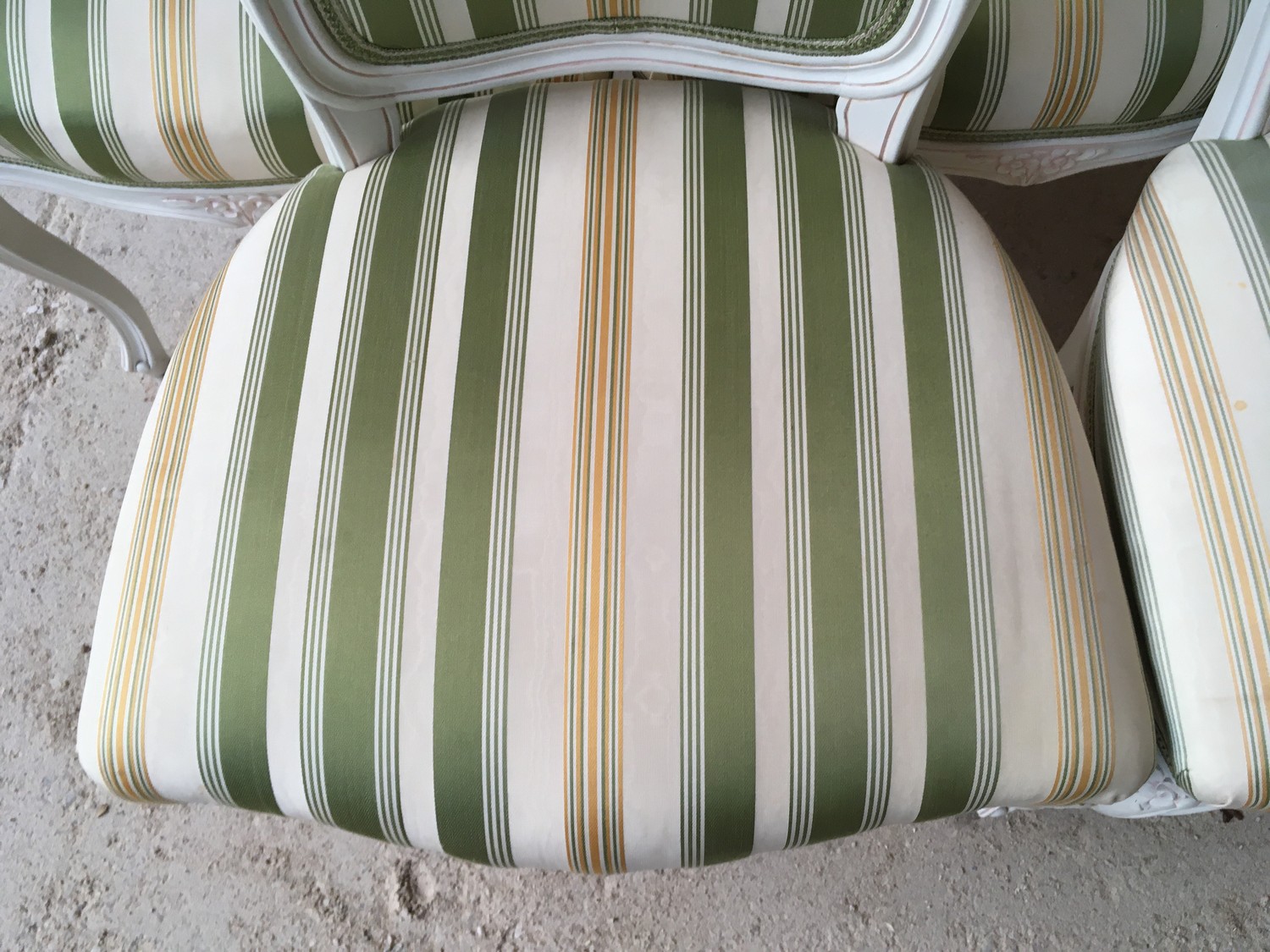 Stühle Barockstil creme grün Landhausstil Sessel Esstisch ShabbyChick