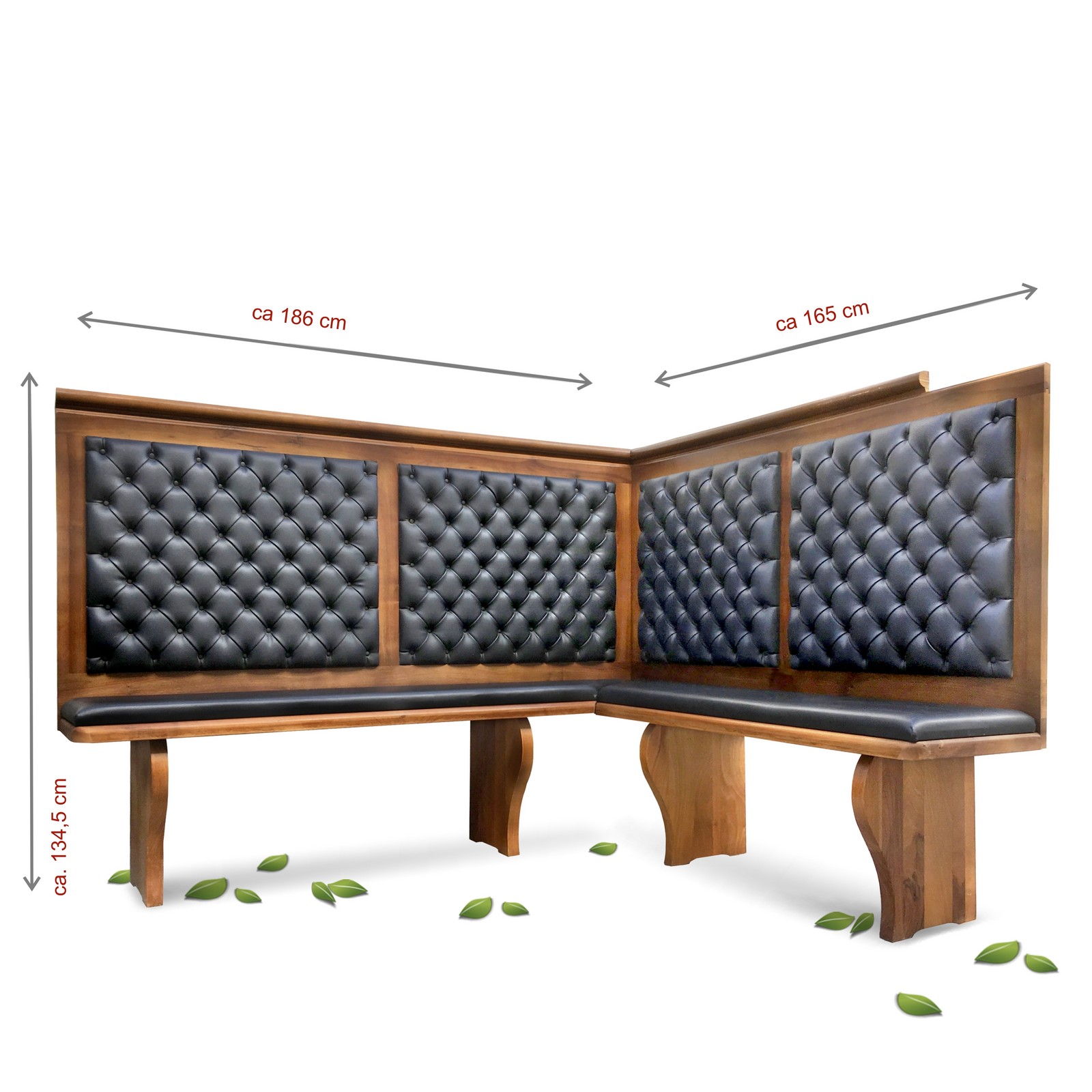 Sitzbank Diner Bar Chesterfield Leder Sofa