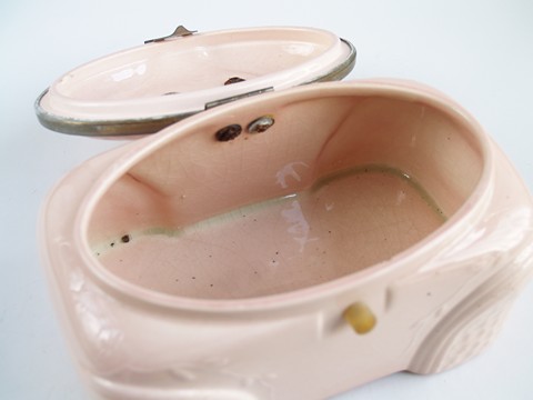 antike Keksdose rosa