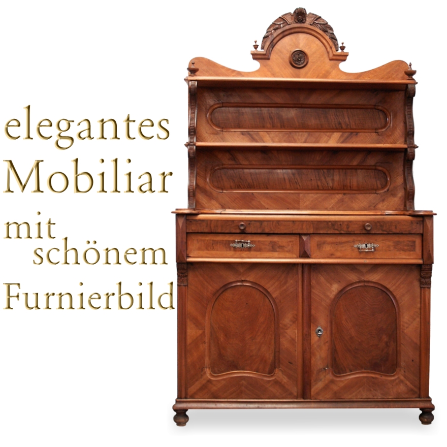 Altdeutsche Anrichte Buffet Schrank antik Etagere Buffetschrank antike Etagere