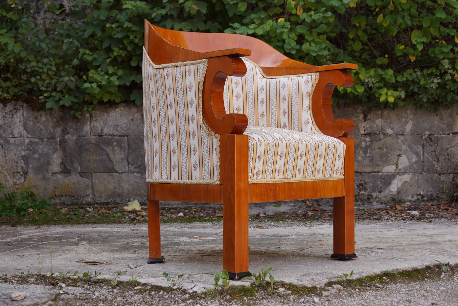 Antiker Biedermeier Sessel Schaufellehne Fauteuil