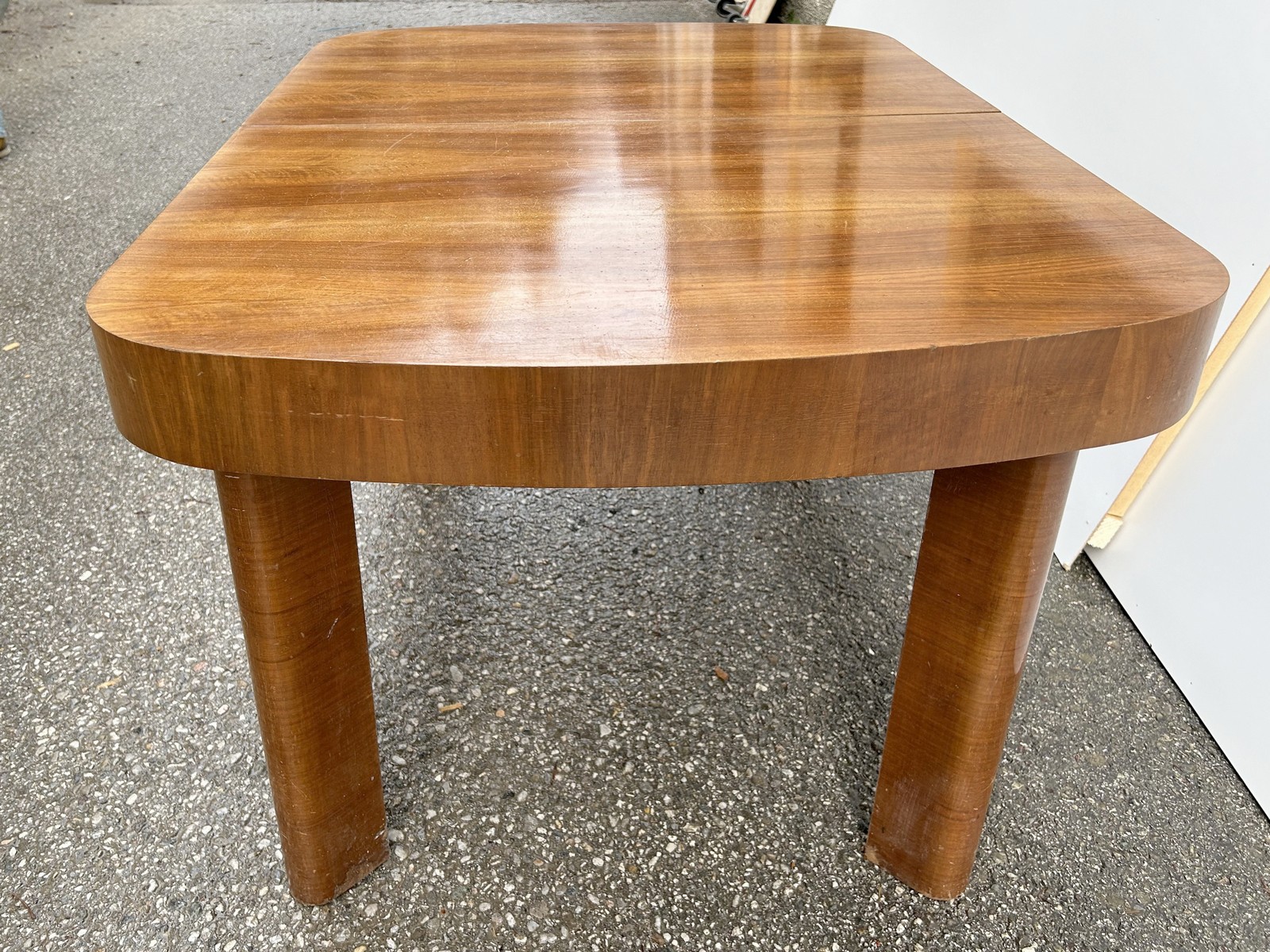 artdeco tisch antik ausziehbar nuss art deco Speisetisch massivholz antiquität brutalistisch Refugiumstisch