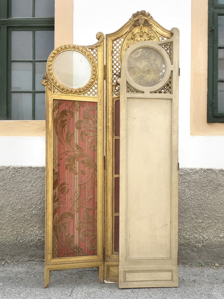 Paravent antik gold Raumtrenner