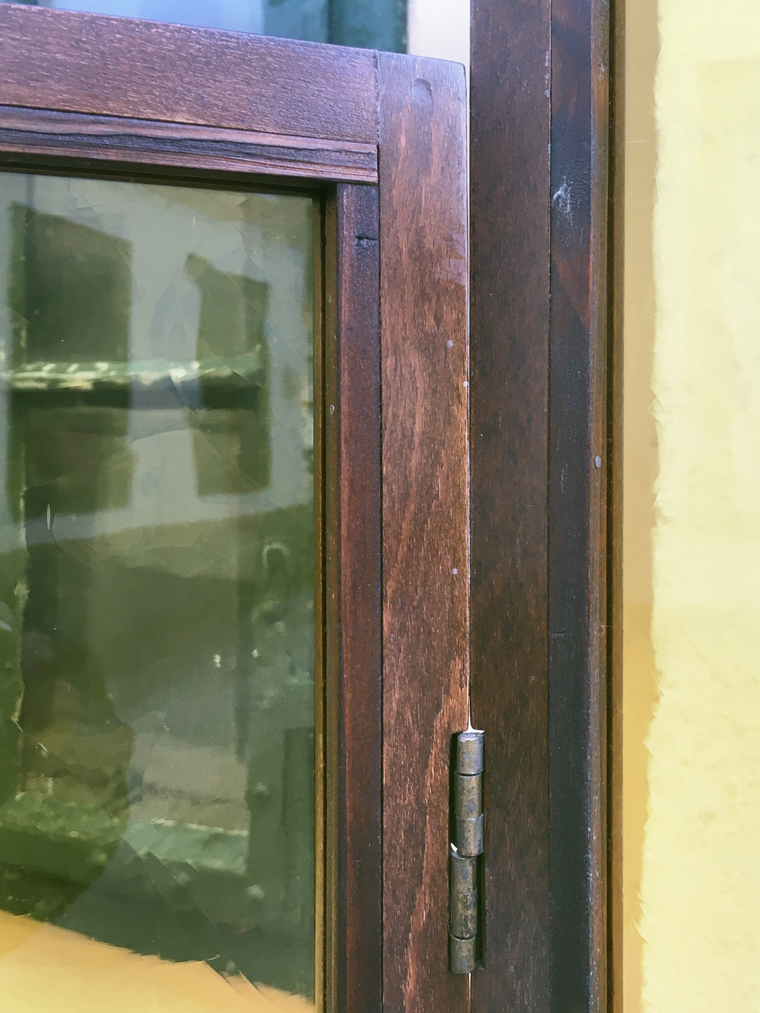 Paravent Raumteiler spanische Wand Stellschirm Holz Glas Stoff