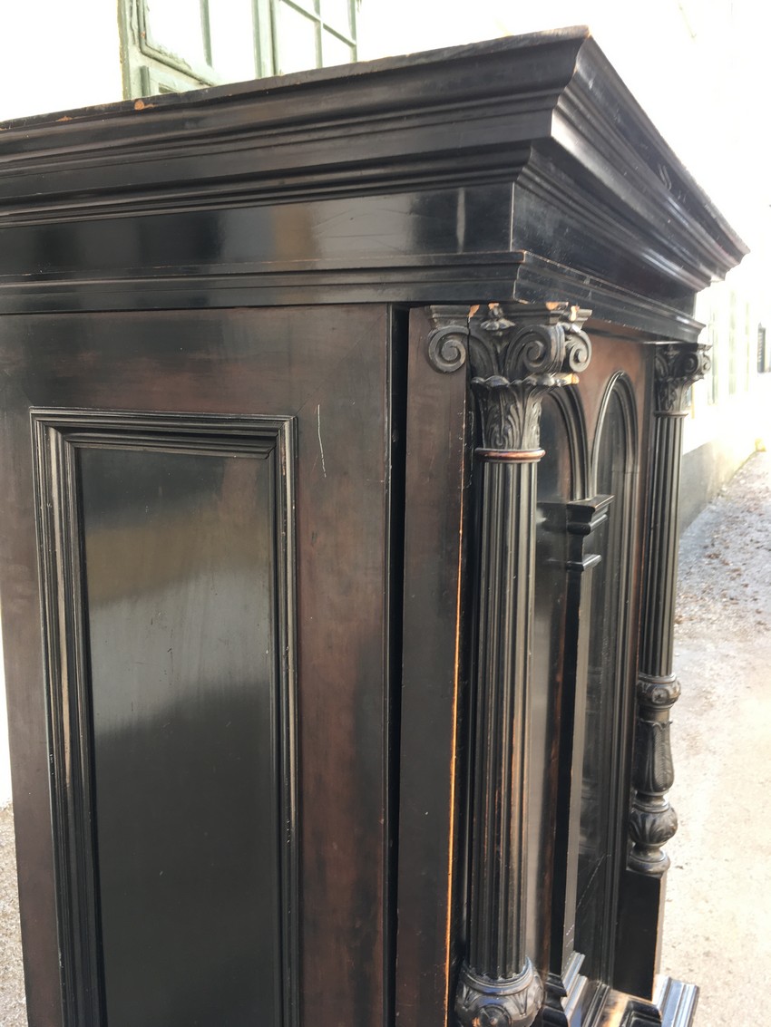 Schrank Vintage Bücherschrank antik Gründerzeit Vertiko