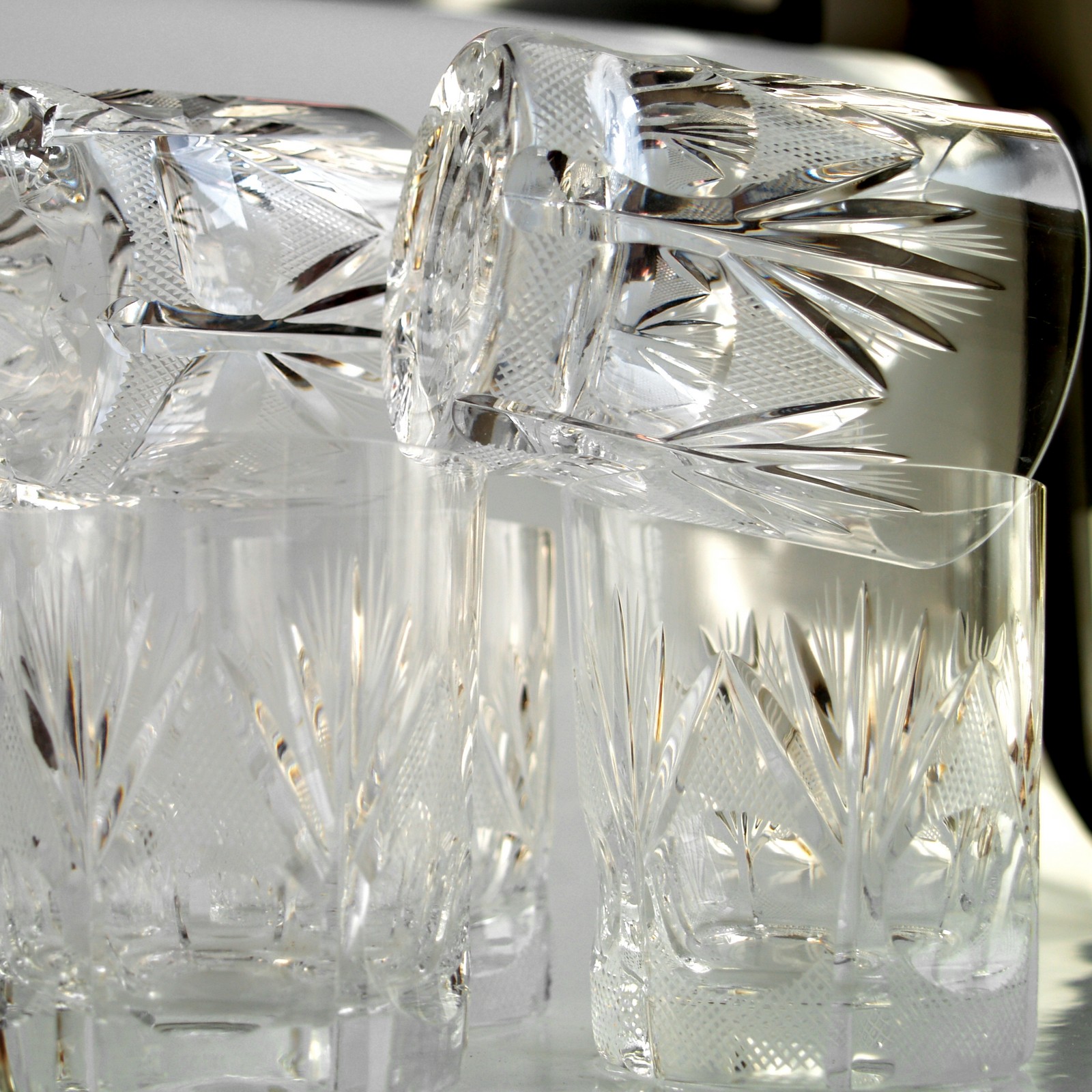 Bleikristall Wassergläser bezaubernde Vintage Gläser Schliff Bleikristall Gläser Wasser Whisky Rautenschliff