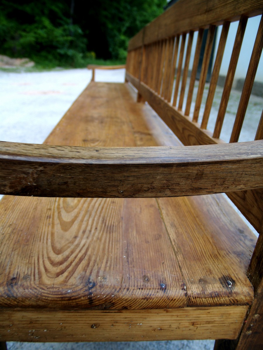 Große Sitzbank antik Vollholz