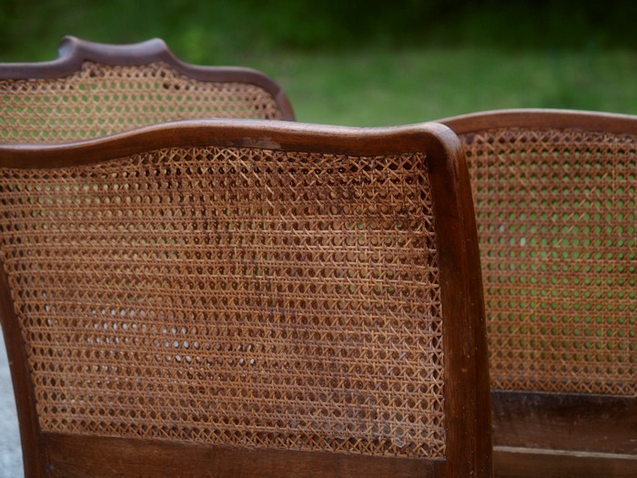 Antiker Sessel Geflecht