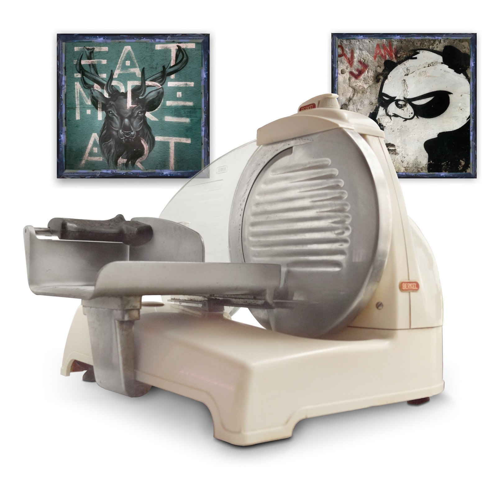 Vintage Berkel Aufschnittmaschine Mid Century 836 beige Design proisciutto Brotmaschine Brotschneidemaschine Küchengerät Retro Küche Retroküche Küchenmaschine proisciutto 50s 60er-Jahre