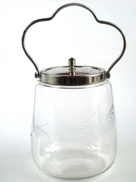 antike Keksdose Glas