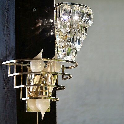 Wandlampe BAKALOWITS & SÖHNE Wien Gitter Chrom silbern Lampe Bauhaus Jugendstil Wandlampe BAKALOWITS & SÖHNE Wien Gitter Chrom silbern Lampe Bauhaus Jugendstil