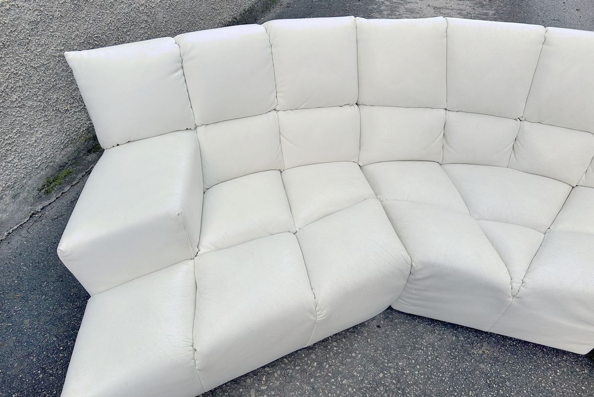 Bretz Cloud 7 Sofa achtsam gebrauchter Zustand Ledersofa Pearlweiß