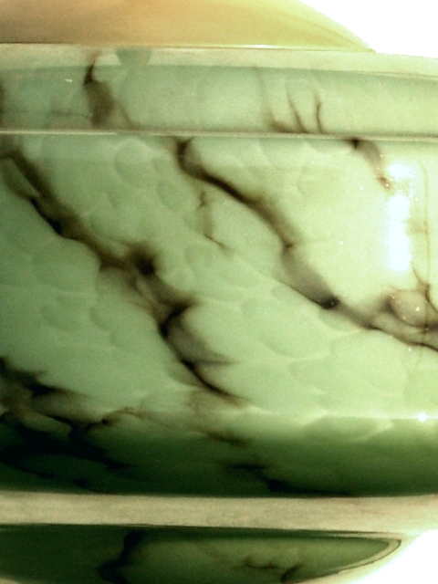 ArtDeco Leuchter Luster grüne antike Lampe