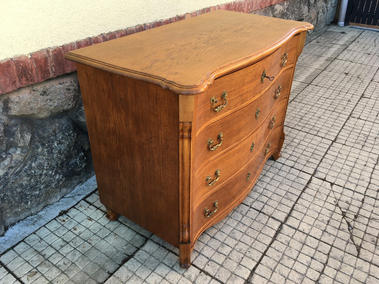 Kommode Ladenkommode antik restauriert Eiche Spätbiedermeier um 1860