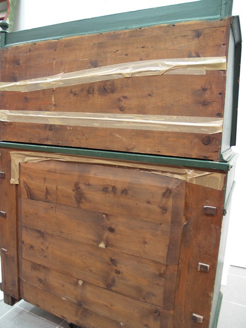 Schreibkommode Sekretär antik bemalt