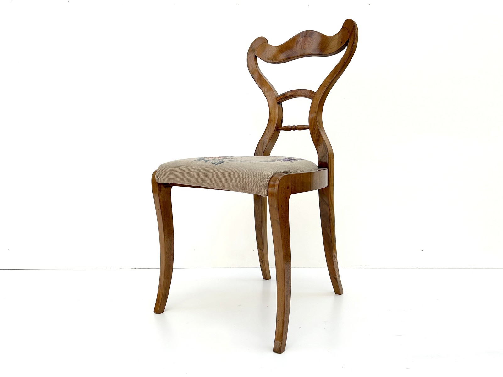 Paar Biedermeier Sessel Stuhl antik Gobelin 2 Stk. um 1820