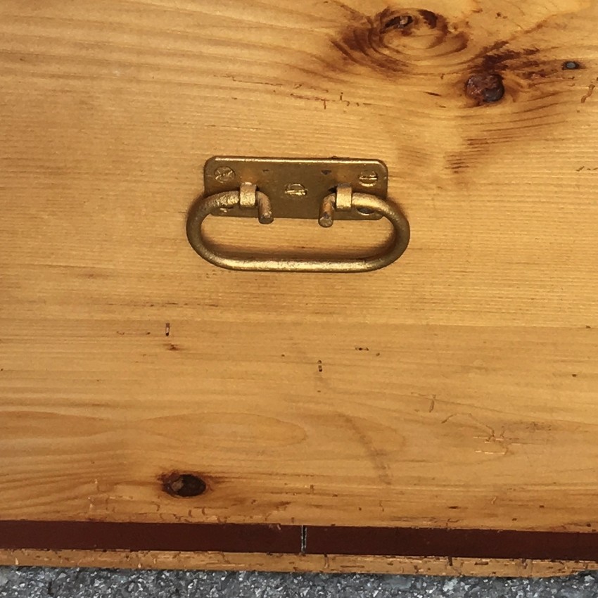 Truhe Weichholz antik