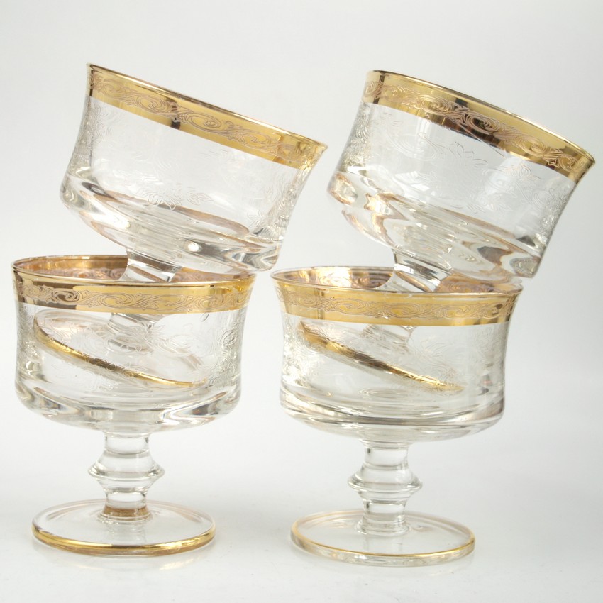 Champagnerschale Goldrand