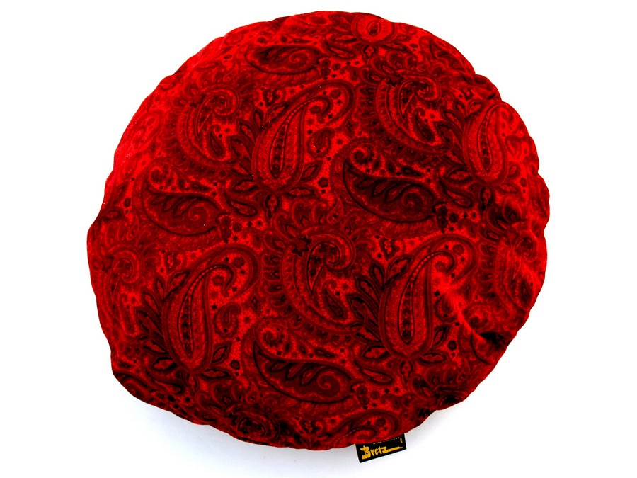 Bretz Kissen Polster Rund 60 cm Paisley Rot Bretz Kissen Paisley rot rund