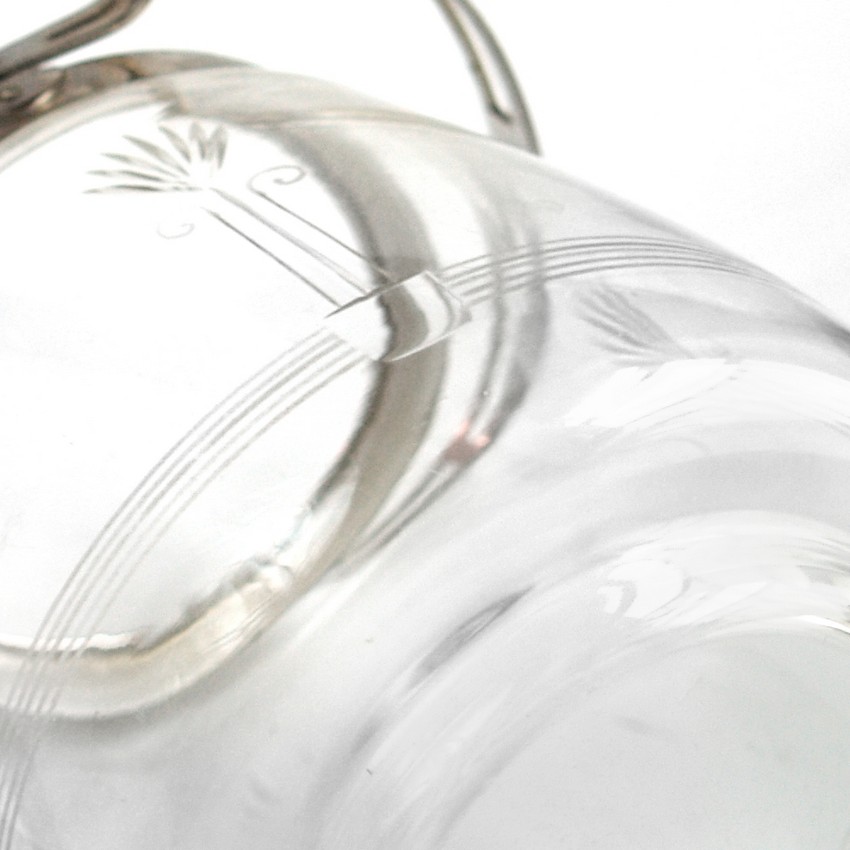 Keksdose Vintage Glas Deckeldose Vorratsdose Jugendstil