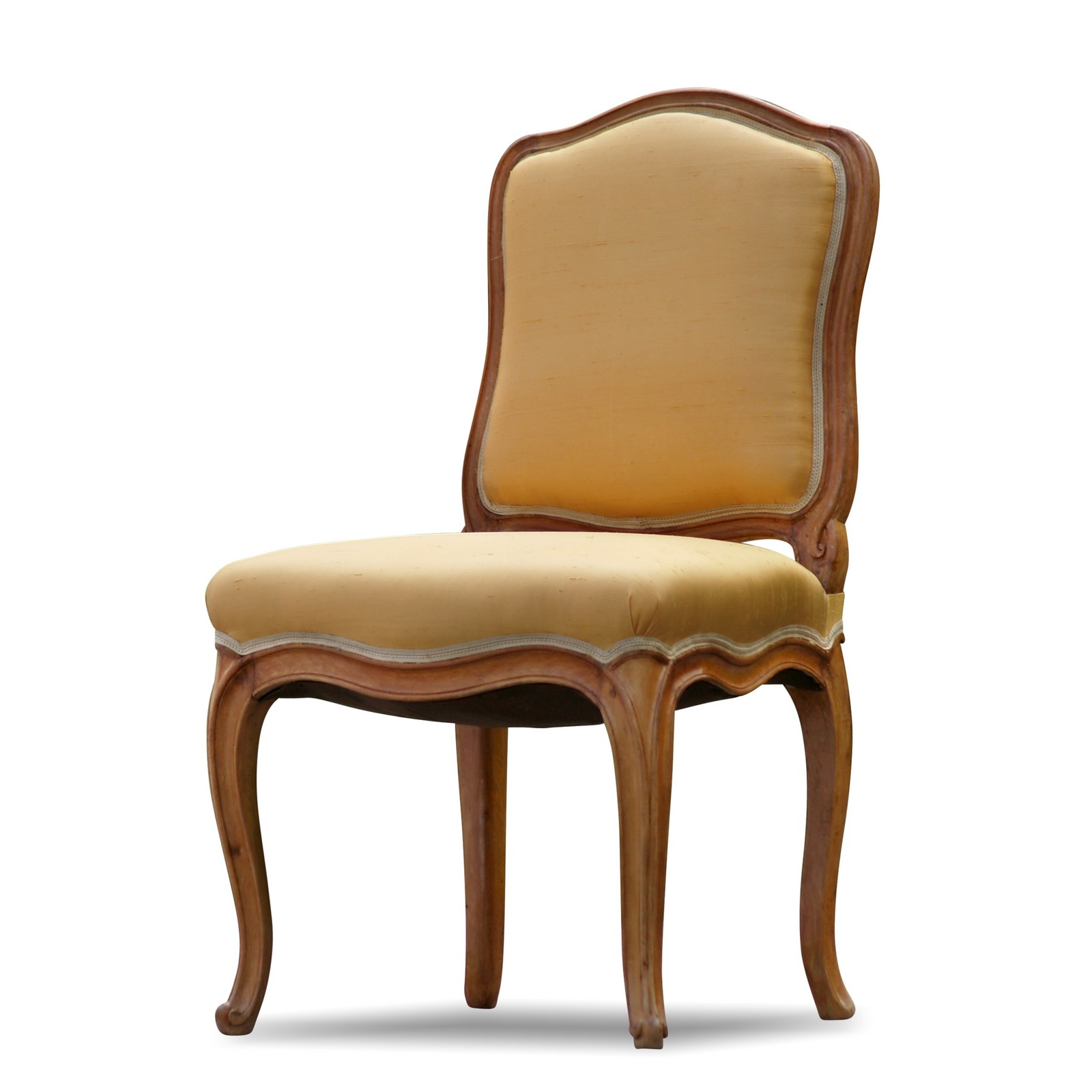 Barockstil antik Sessel Stuhl senfgelb