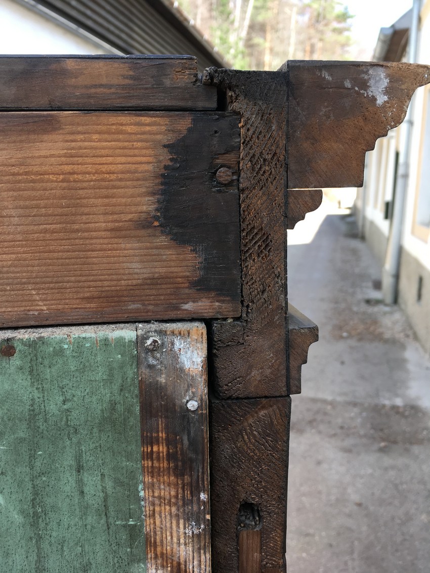 Schrank antik Gründerzeit Akanthusblätter Bücherschrank