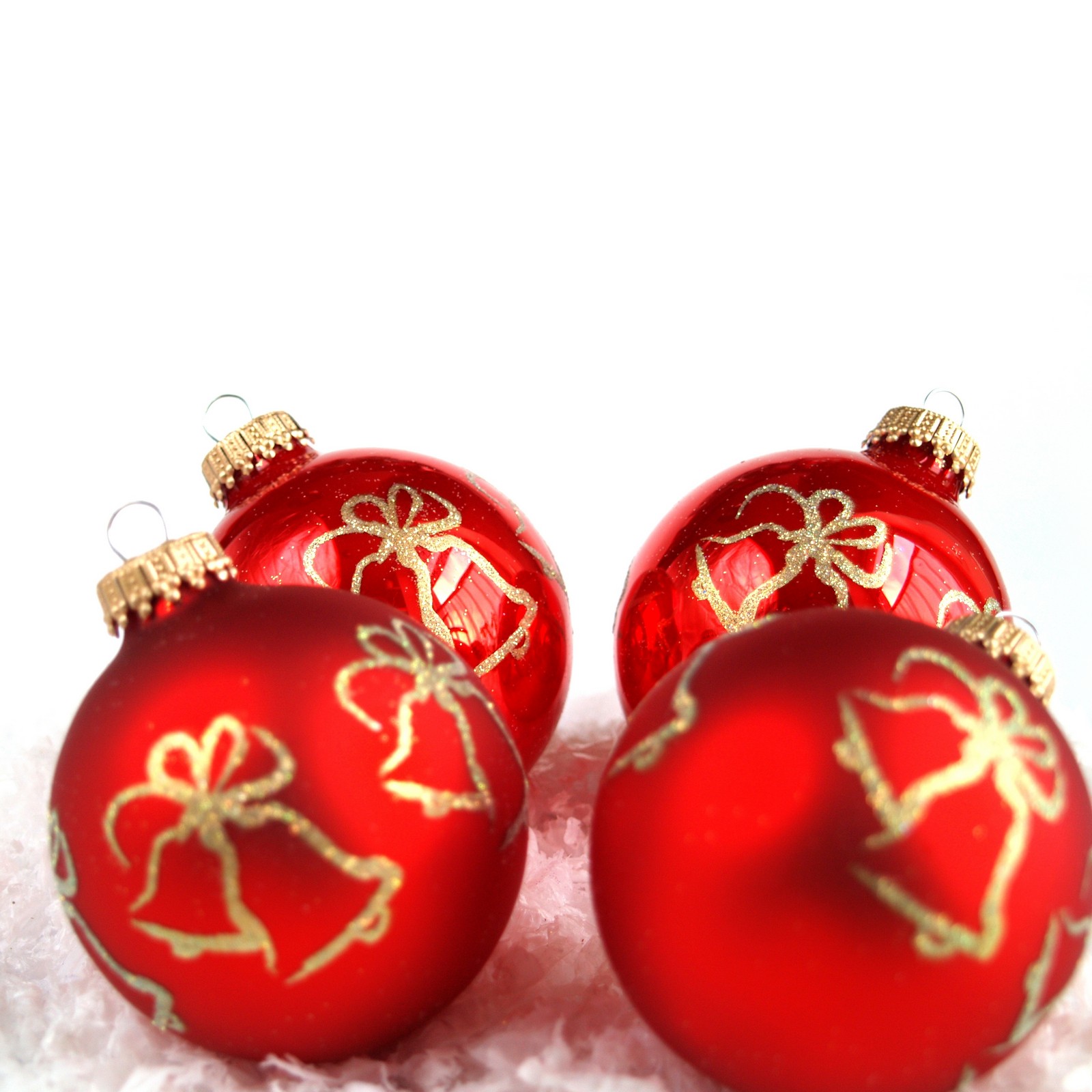 Christbaumkugel Glas mundgeblasen Kugel rot Weihnachtsglocken Christbaumkugel Jingle Bells