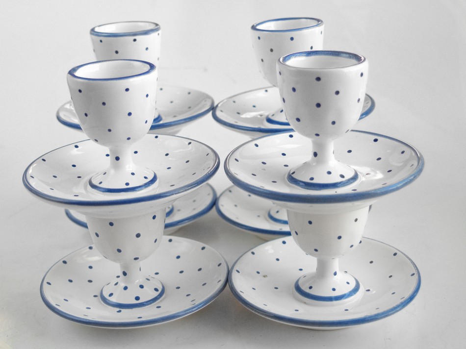 Eierbecher Gmundner Keramik punkte neuwertig