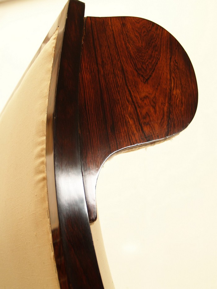 Stuhl antik Palisander Armlehnstuhl Ohrenbackenstuhl