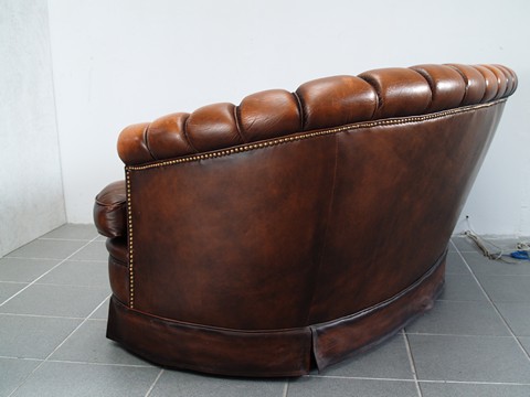 Chestefield Sofa Leder braun