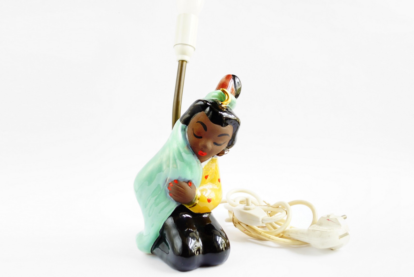 Keramik Tischlampe Vintage