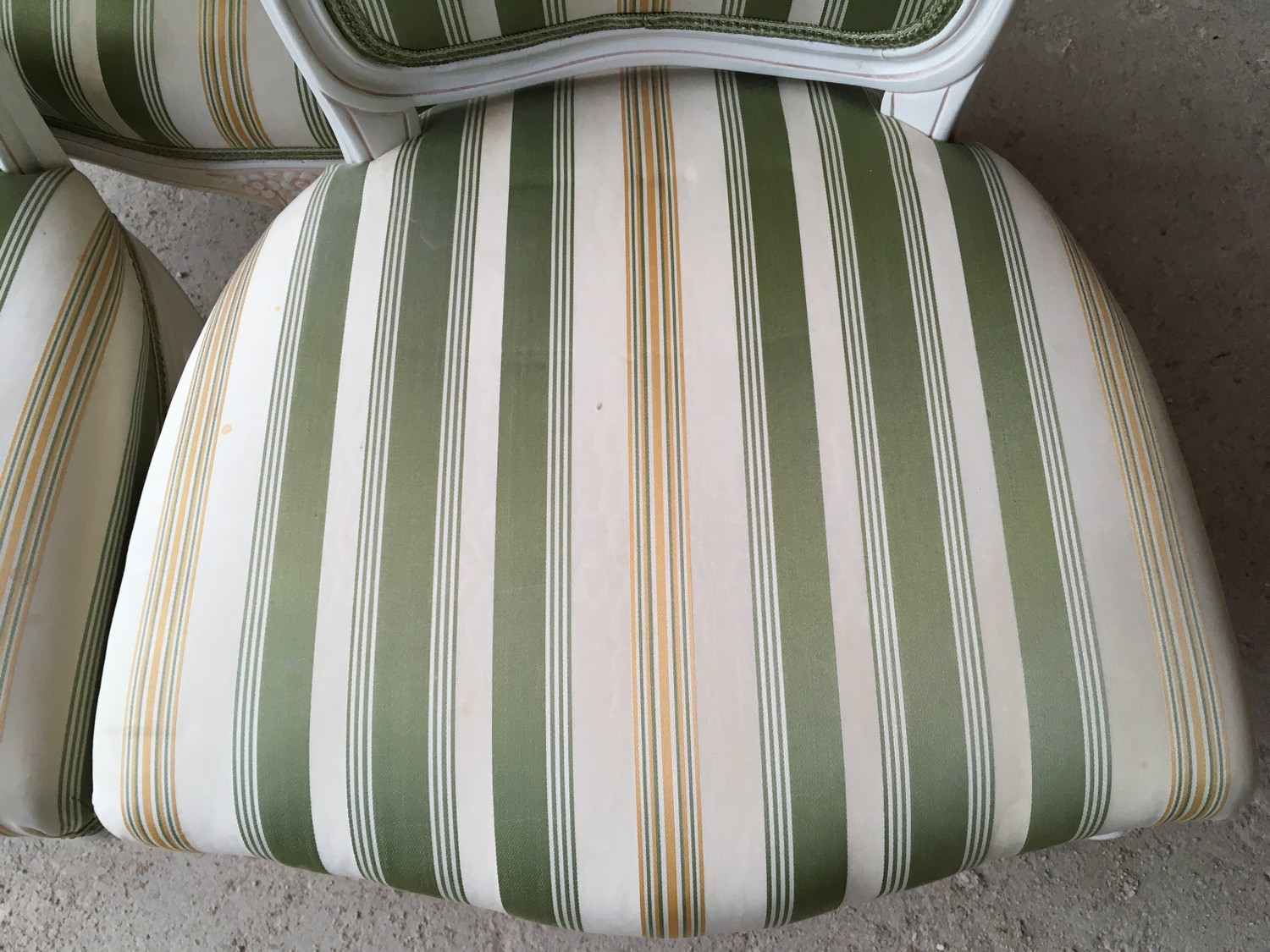 Stühle Barockstil creme grün Landhausstil Sessel Speisezimmer ShabbyChick