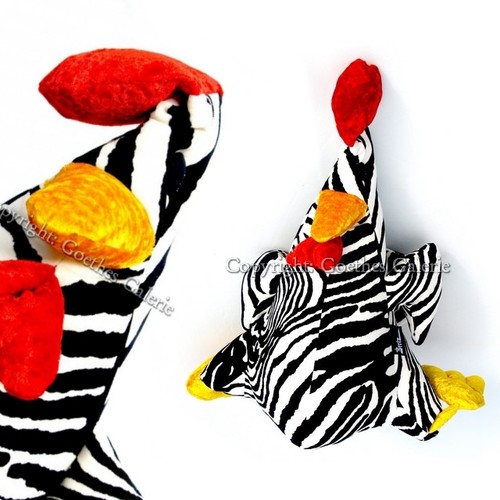 Bretz Sofakissen Cultsofa Hahn - Kurt das HUHN Zebra Polster Bretz Kissen Huhn