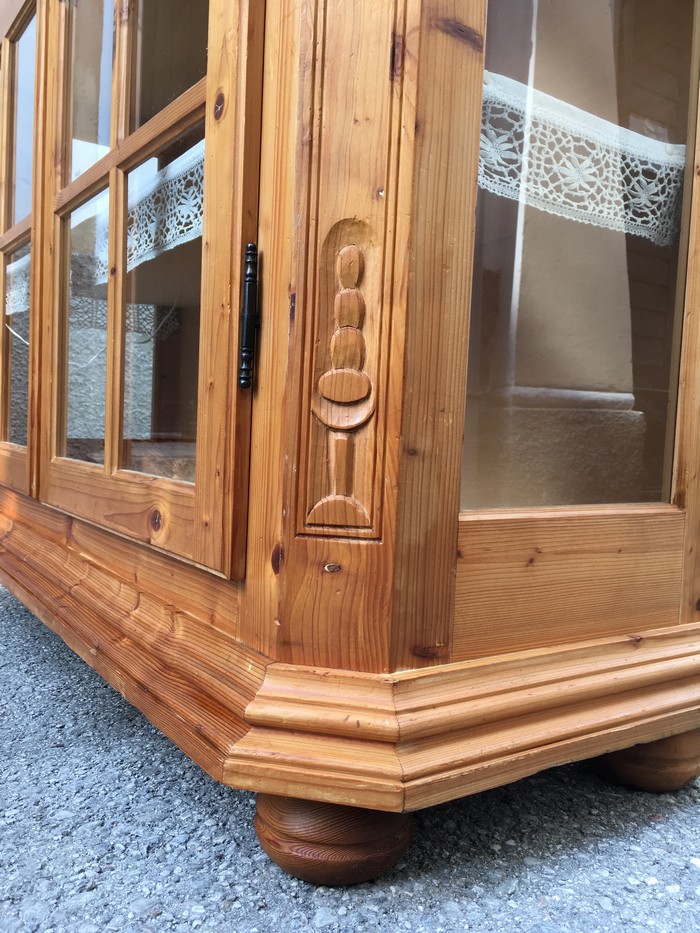 Vitrine Landhausstil Naturholz