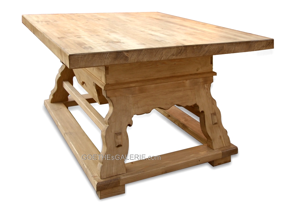 Großer Esstisch massiver Tisch Bauerntisch 150x120 Jogltisch