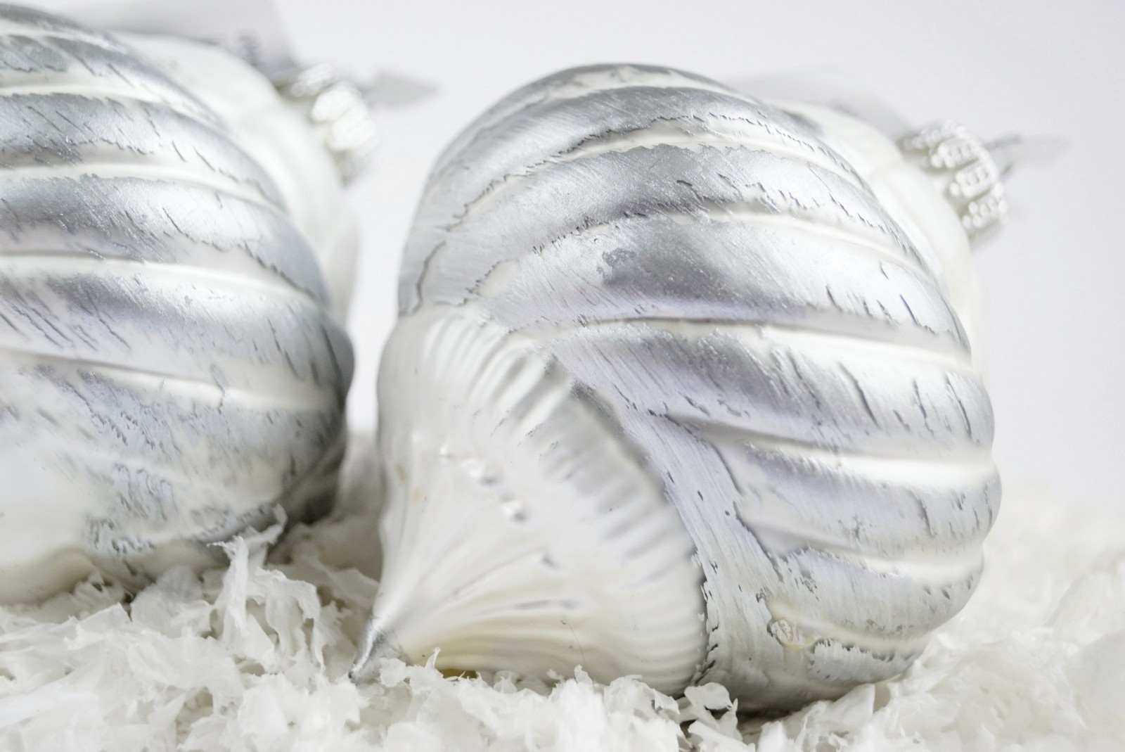 Christbaumkugel Glas mundgeblasen handgemacht lauscha silber