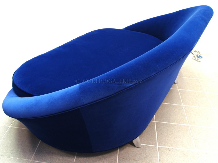 Bretz Pool Sofa Samt blau