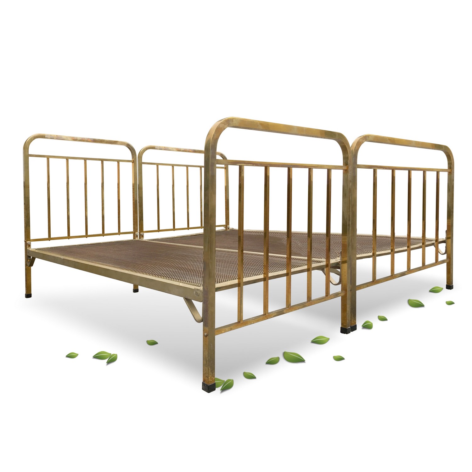 antikes Bett Messing Jugendstil Gitterrost gold Messingbett Bett antik Messing Schlafzimmer Möbel Mädchen Jungen Zimmer