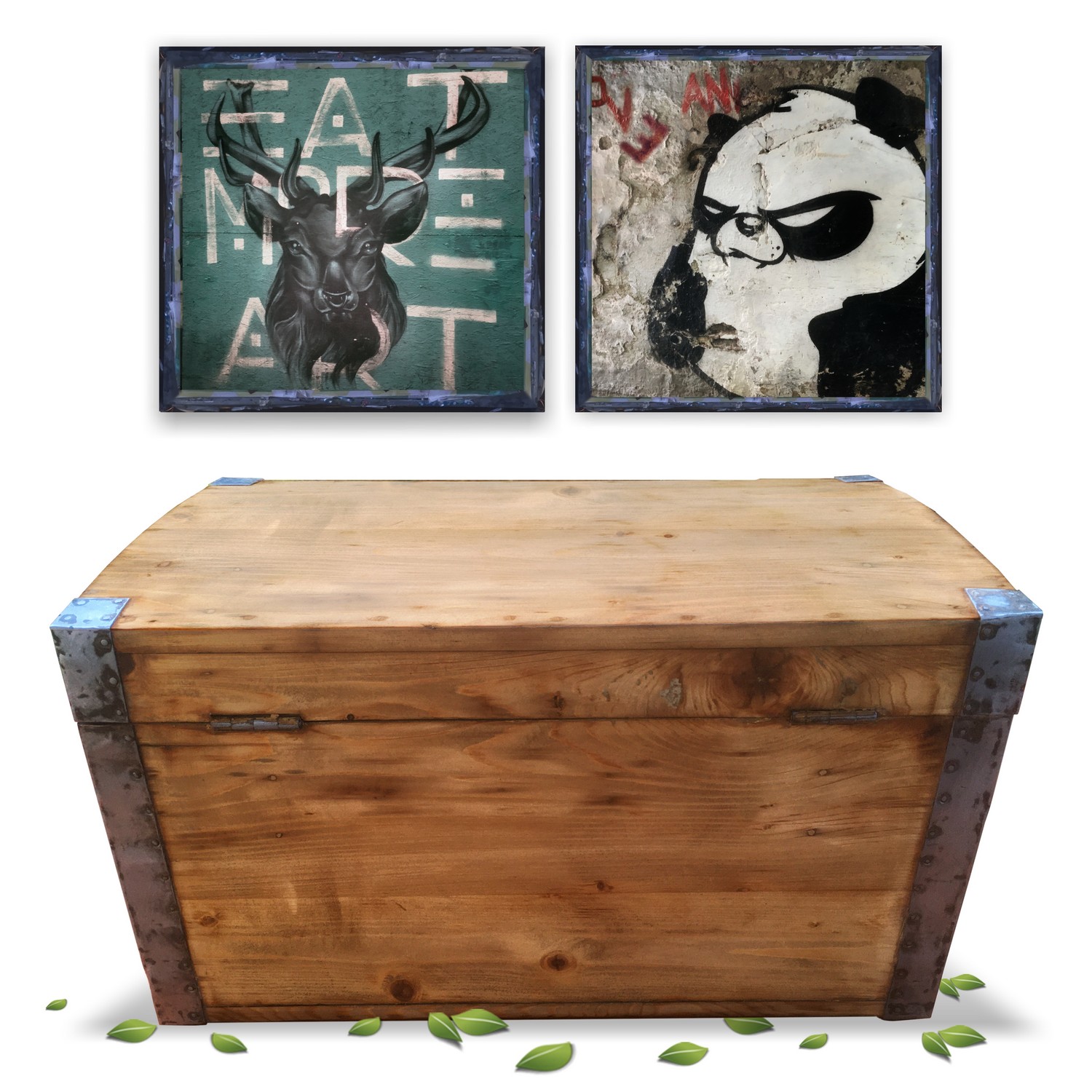 Truhe antik restaurierte Naturholz Bauerntruhe