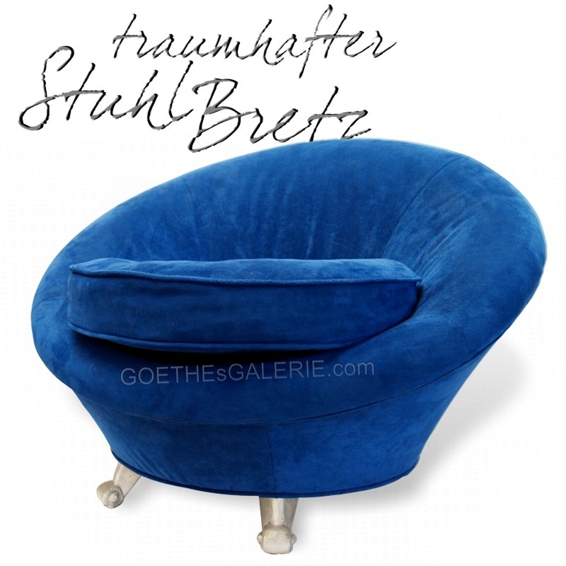 Bretz Pool Stuhl blau 